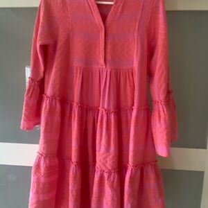 Devotion TWINS Pink Tiered Casual Dress